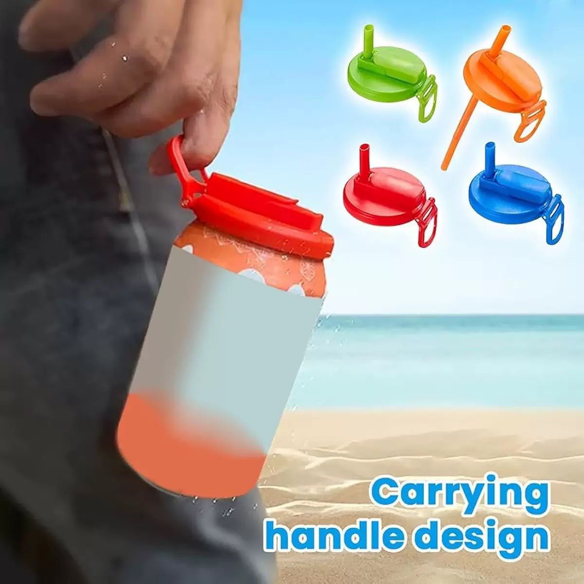 Soft Drinks Can Cover with Straw